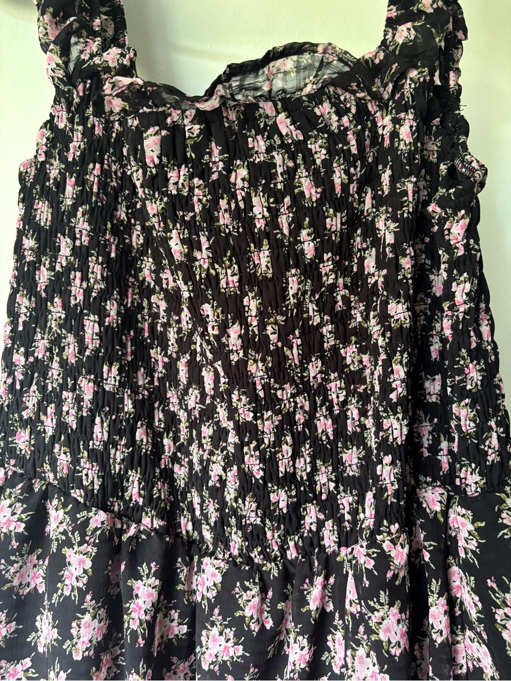 Maxi Sundress with Pink Floral Print - Picture 2 of 3